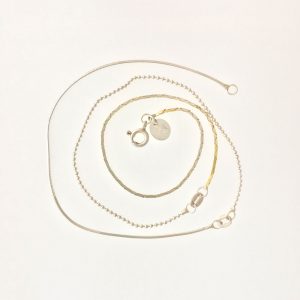 3 Chain Jewelry Thin #15 is made from 3 types of vintage (gold plated) sterling silver chain.