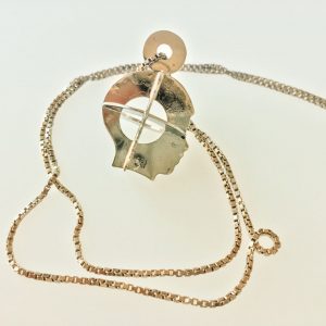 3D Silhouette Necklace #2 is made from 2 matching vintage sterling silver profiles.