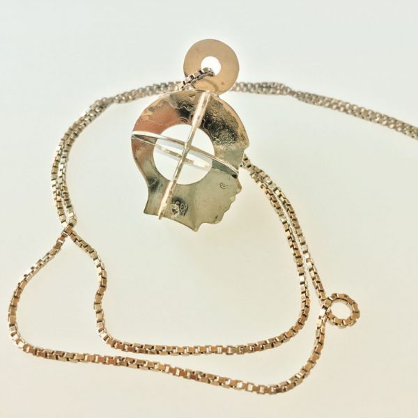 3D Silhouette Necklace #2 3D Silhouette Necklace #2 is made from 2 matching vintage sterling silver profiles.