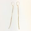 Golden Ratio Earrings no.16 made of vintage sterling silver Wheat and Rope chain
