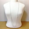 Long Chain Necklace #19, 129 cm made with vintage Sterling Rolo, Rope and Curb chain