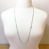 Long Chain Necklace #16, 90 cm made with vintage Sterling Wheat, Curb and twisted Curb chain