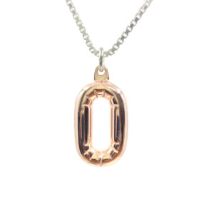 Party Balloon Necklace #0: Rose Gold plated solid Sterling silver pendant with sterling silver Box chain.
