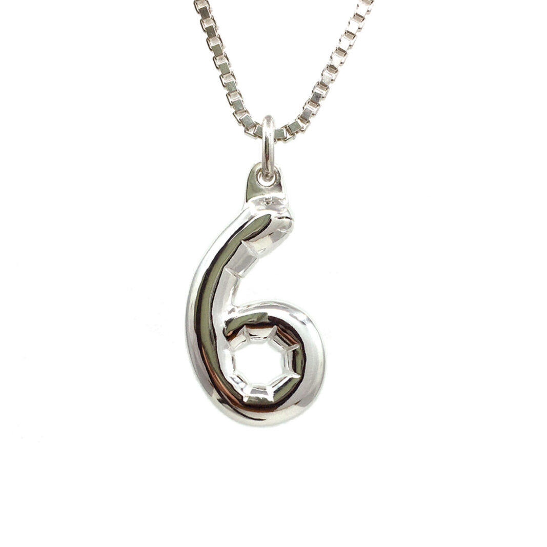 Party Balloon Necklace #6: Fine silver plated solid Sterling silver pendant with sterling silver Box chain.