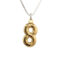 Party Balloon Necklace #8: Gold plated solid Sterling silver pendant with Sterling silver Box chain.
